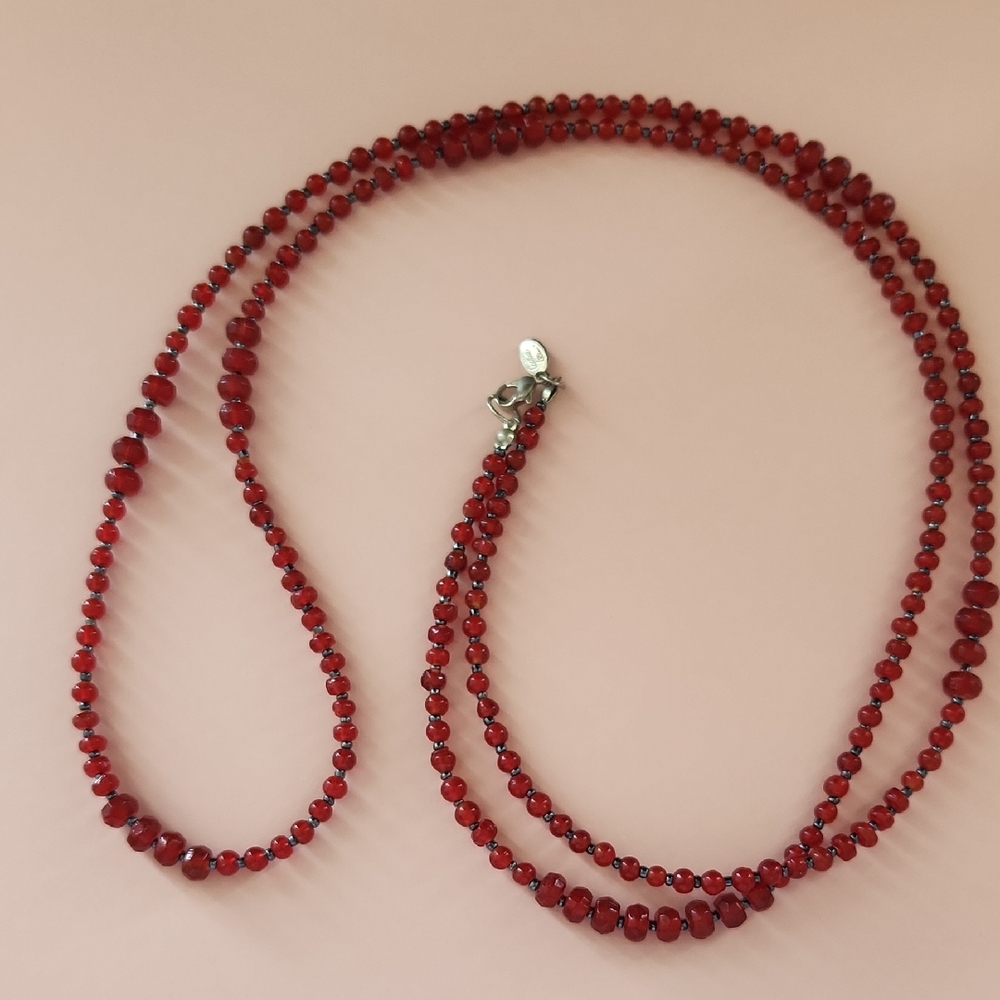 Cookie Lee Red 24 Inch Necklace